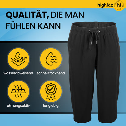 Knielange Herren Badeshorts – Extralang, Schnelltrocknend & mit Reißverschlusstaschen