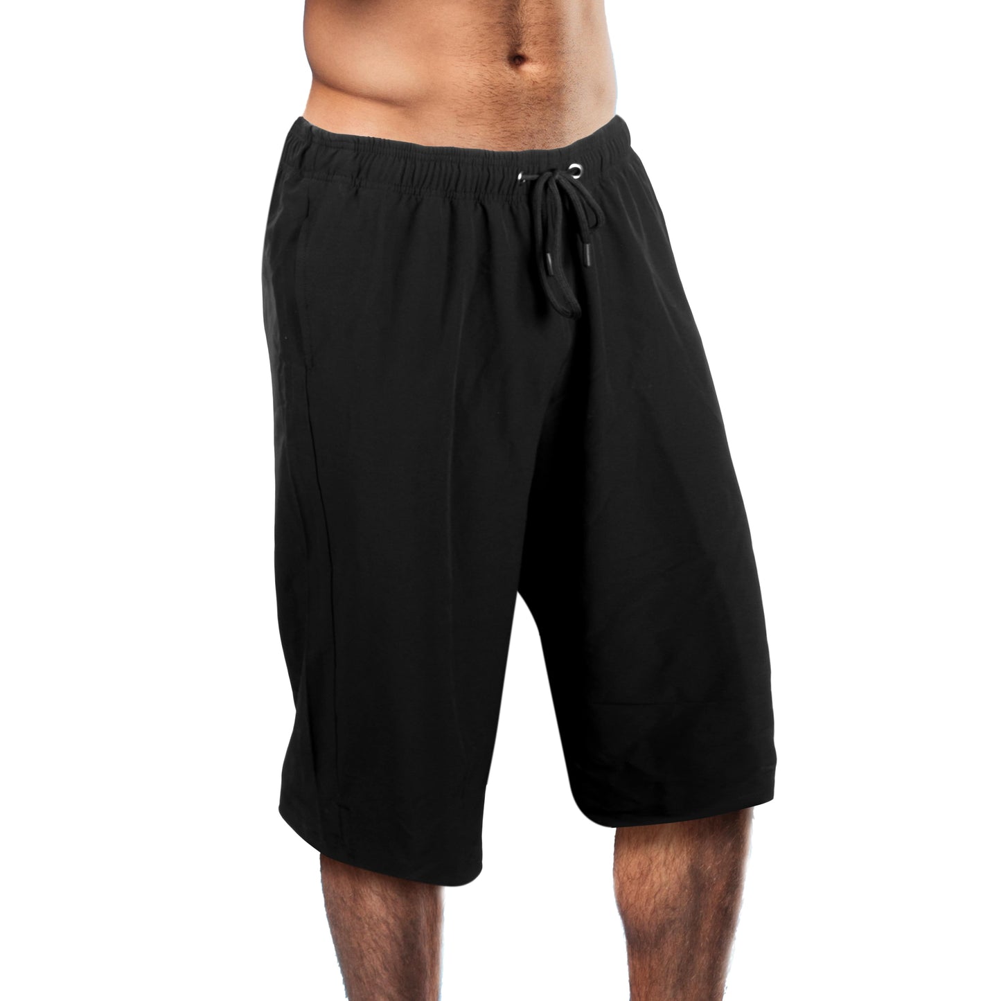 Knielange Herren Badeshorts – Extralang, Schnelltrocknend & mit Reißverschlusstaschen