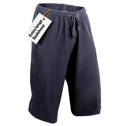 Knielange Herren Badeshorts – Extralang, Schnelltrocknend & mit Reißverschlusstaschen